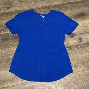 Scrubstar blue scrub top XS
